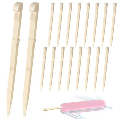 Saillong 18 Pack Toothpicks Compatible with Victorinox/Swiss Cream Yellow