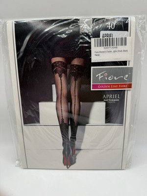 Fiore APRIEL 40 Denier Pantyhose Mock Stocking Back seam Tights Hosiery