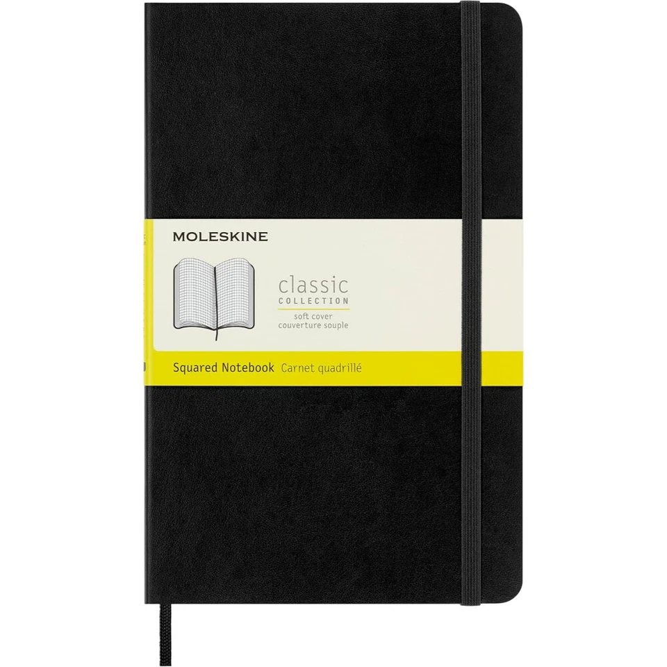 Moleskine Classic Notebook Black Large Softcover Elastic Closure Journal - Image 4 of 4