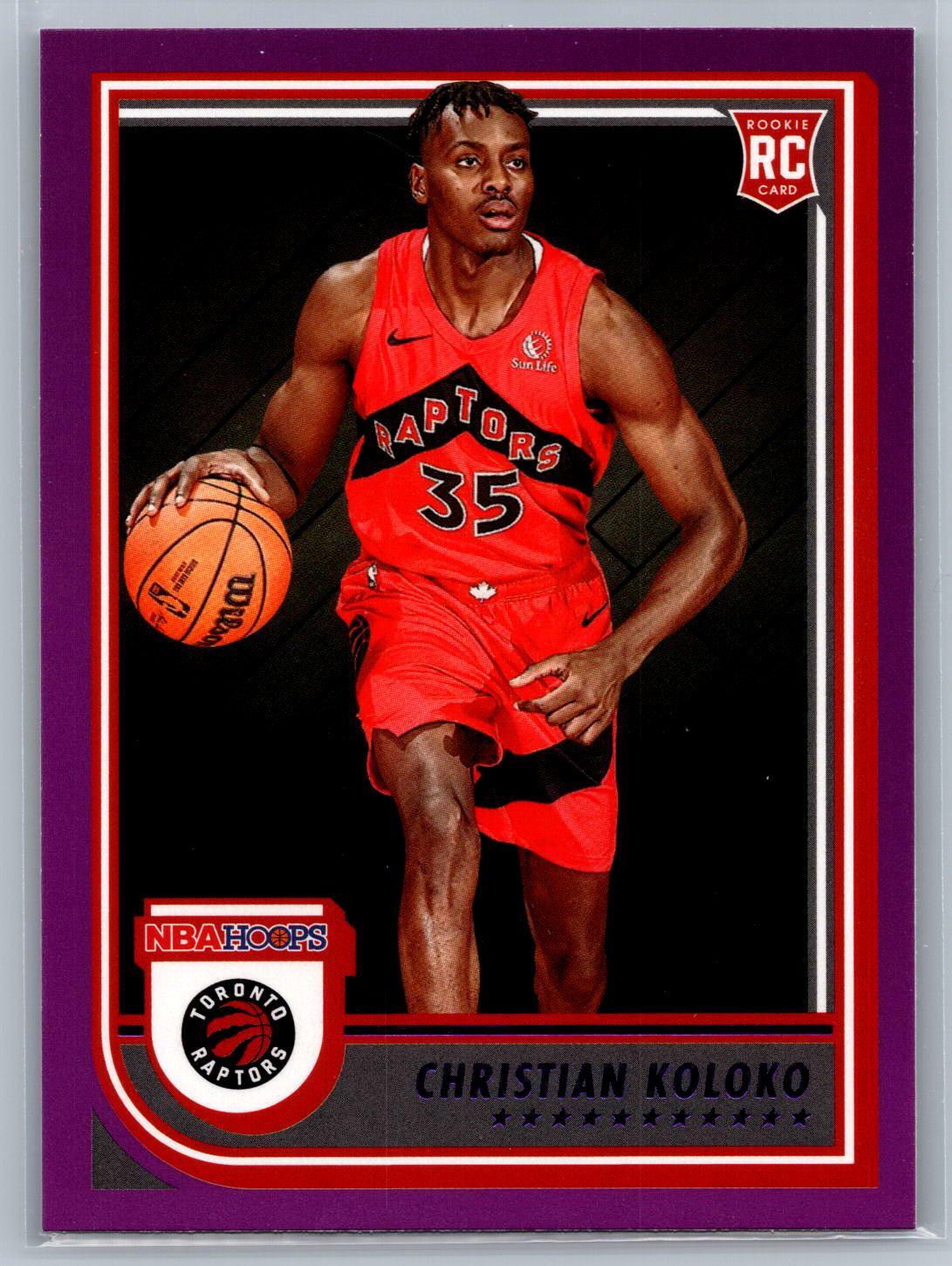 2022-23 Hoops Purple Parallel #261 Christian Koloko Rookie Card RC