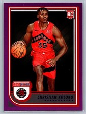 Christian Koloko Rookie Card RC 2022-23 Hoops Purple Parallel Cards #261 