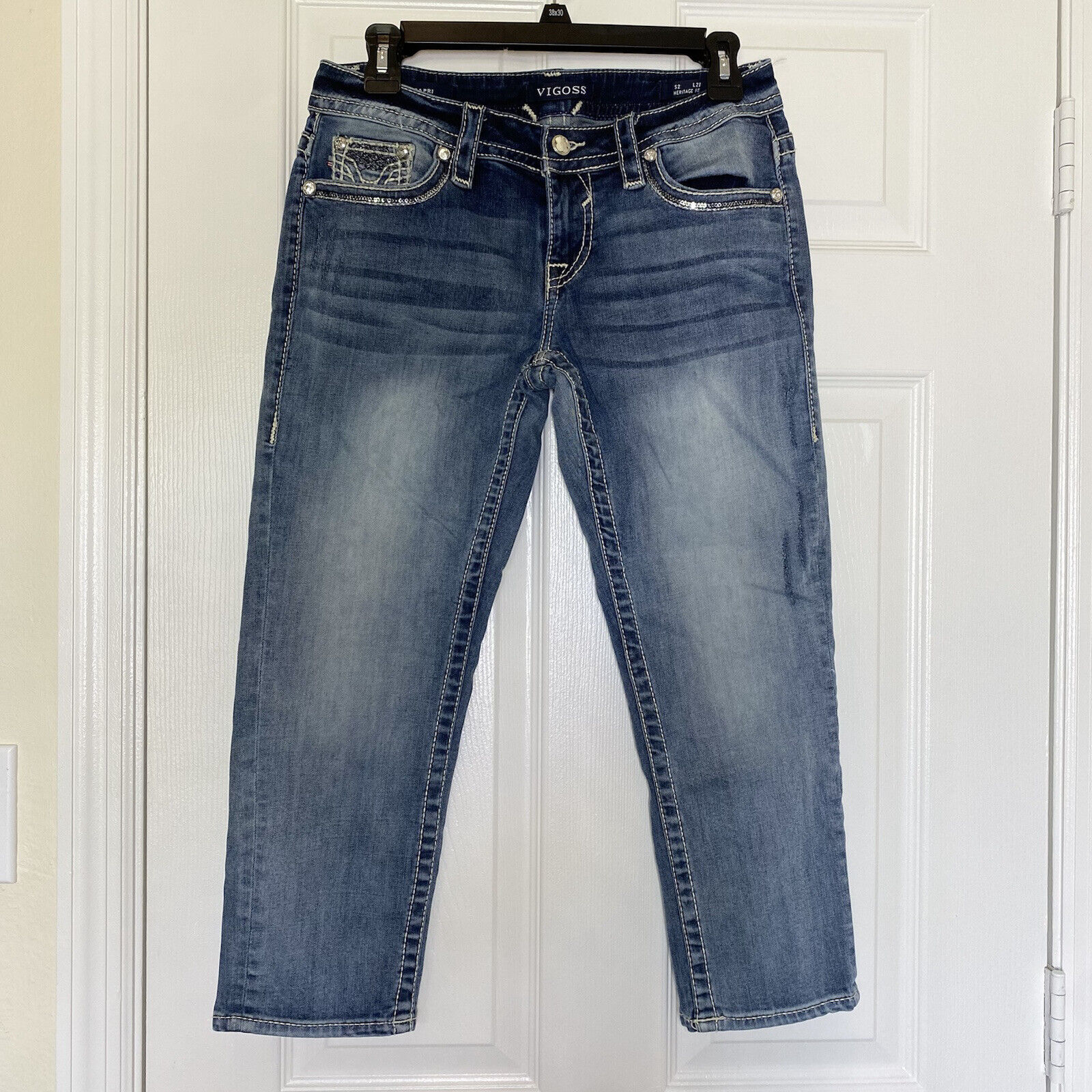 Vigoss Women's Sz 2 Jeans Heritage Fit Embellishe… - image 2