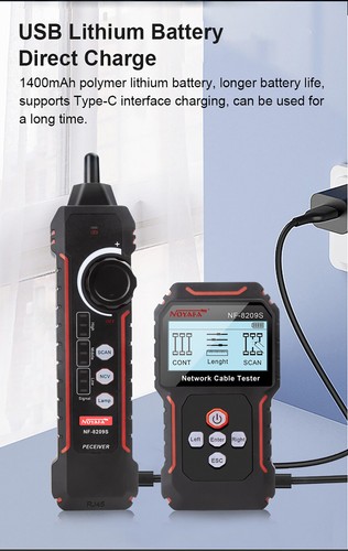 POE Wire Checker NF-8209S LAN-Kabel Cat5 Cat6 Scan Kabel Wiremap Tester - Bild 10 von 12