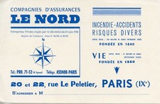 BUVARD / PUBLICITAIRE / COMPAGNIES D'ASSURANCES LE NORD