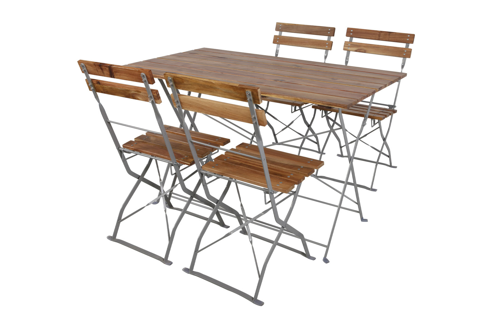 Biergarten-Set Sitzgruppe Biergartenmöbel Gartenmöbel Gartentisch Stuhl 5tlg.