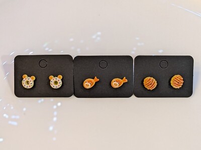 Kinder lustige flippige Ohrstecker Donut Brot Kawaii Geschenke süß einzigartig Party 