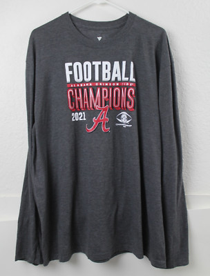 Alabama Crimson Tide T-Shirt Adult 2XL Dark Gray Fanatics 2021 SEC Champions Men