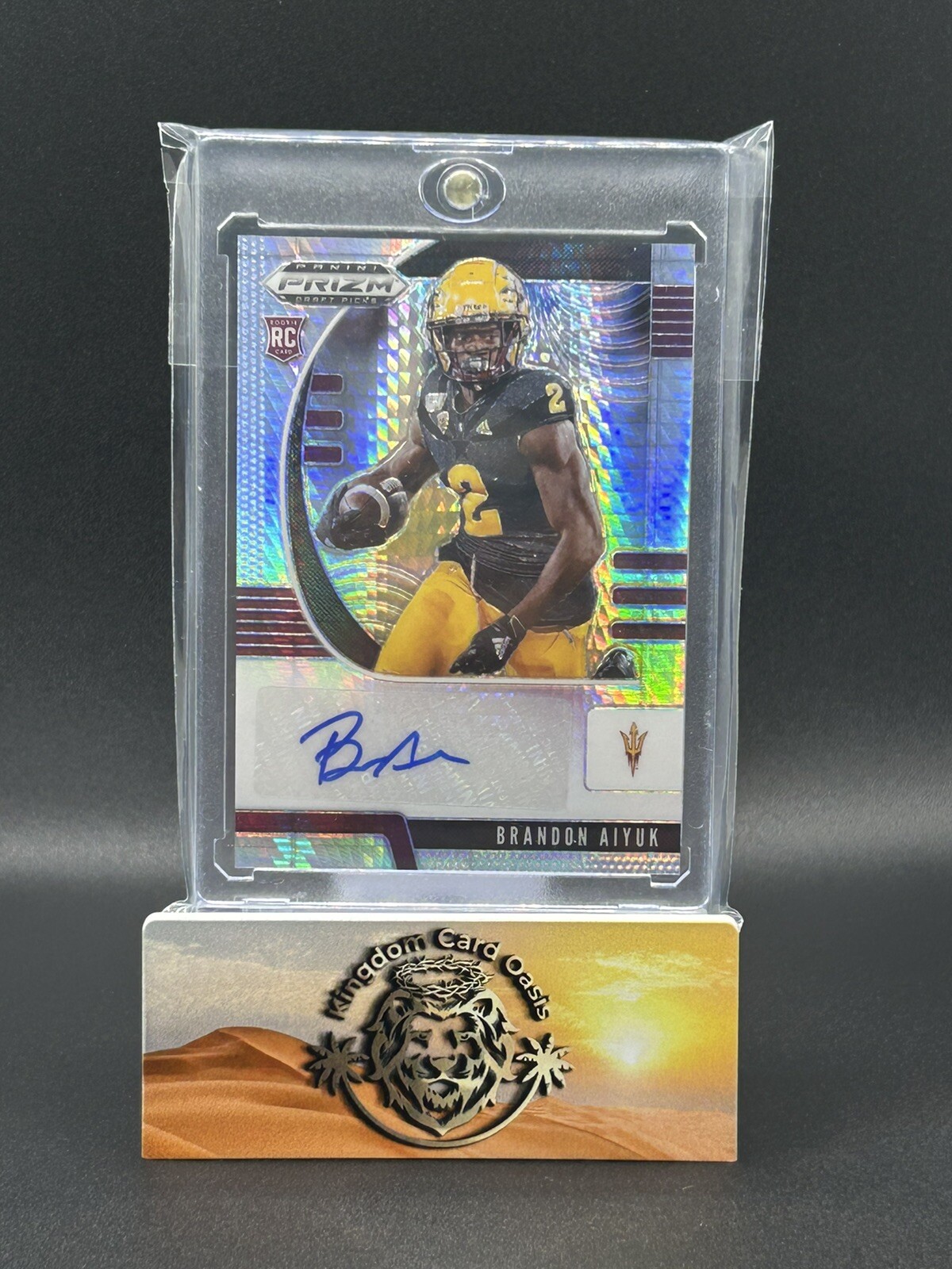 2020 Panini Prizm Draft Picks Brandon Aiyuk RC Hyper Prizm /75 Autograph #255💥