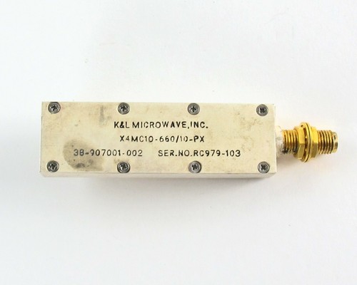 K&L Microwave X4MC10-660/10-PX Filter - Low Freq, Narrow Band, 4 Sec, 50 Mhz - Afbeelding 2 van 5