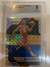 2016-17 PRIZM MOSAIC BEN SIMMONS ROOKIE RC CARD PHILLY 76ERS GRADED MINT BGS 9