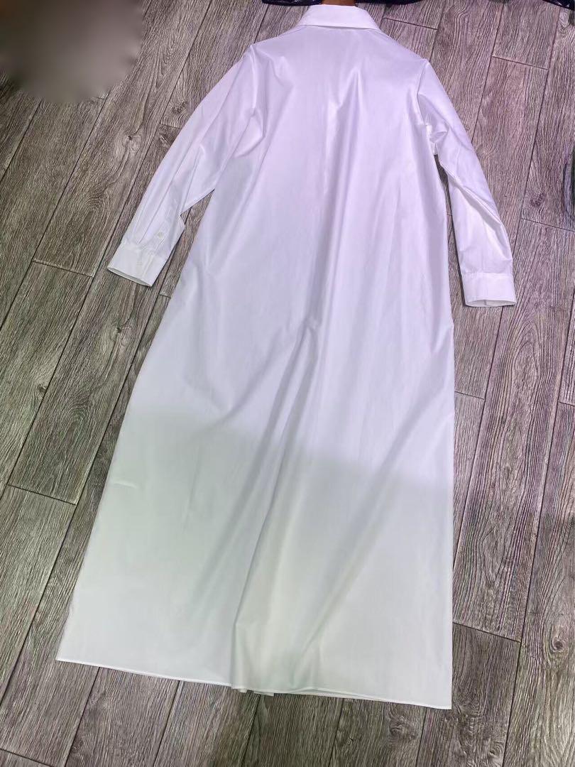 FILA Abito Camicia Lunga The Row 100% Cotone Bianco Manica Lunga Taglia:S Donna 2025 SS