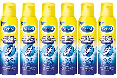   Scholl Fresh Step Geruchsstopp Schuhspray Schuhdeo Deo Spray Schuhe 6x 150ml  