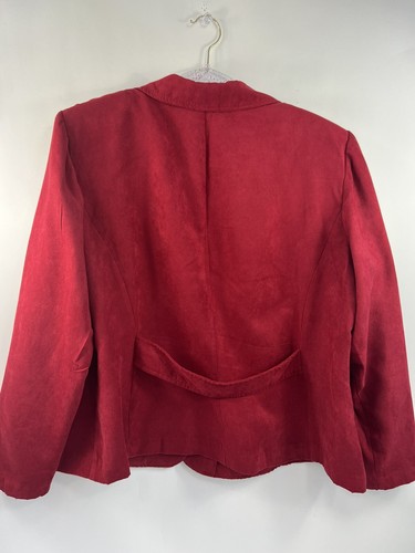 Studio I Blazer Women’s Sz 20W Red 6 Black Paired Buttons - Picture 4 of 9