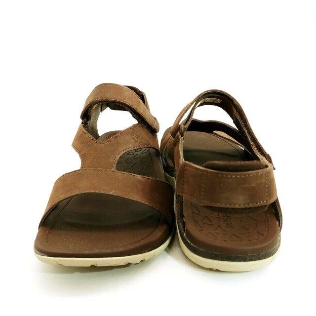 Merrell Womans Trailway Bracken Backstrap Flat Sandal Brown Leather Sz 9 M for sale online | eBay