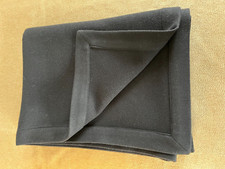 Blanket throw Wool Cashmere Lanificio Colombo Hand Finish - Black