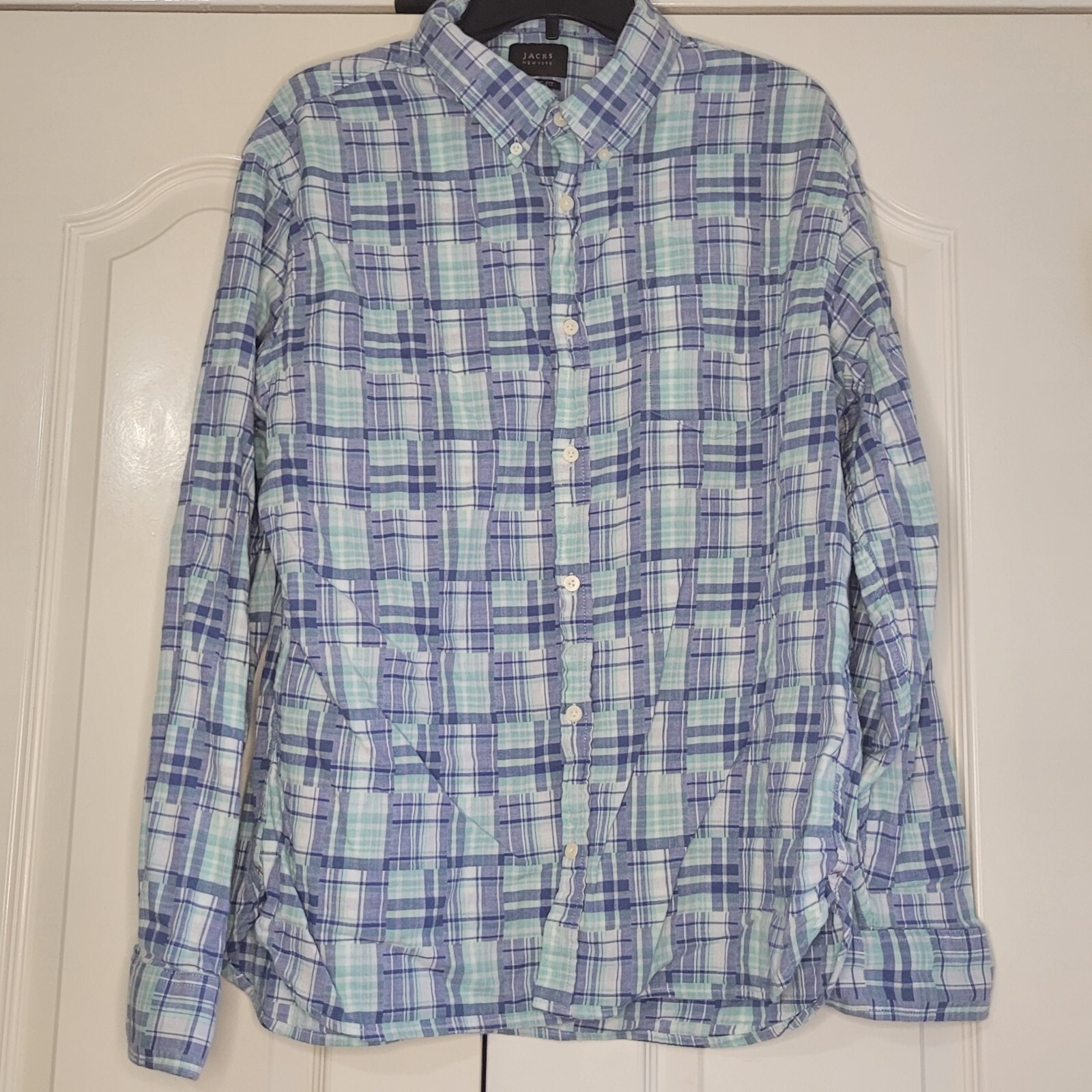 Jachs Patchwork Button Down Shirt Long Sleeve Col… - image 7