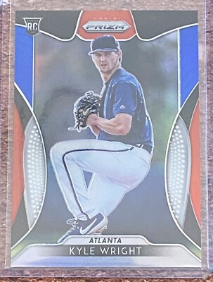 2019 Panini Prizm KYLE WRIGHT Red White Blue Parallel RC Rookie - Atlanta Braves