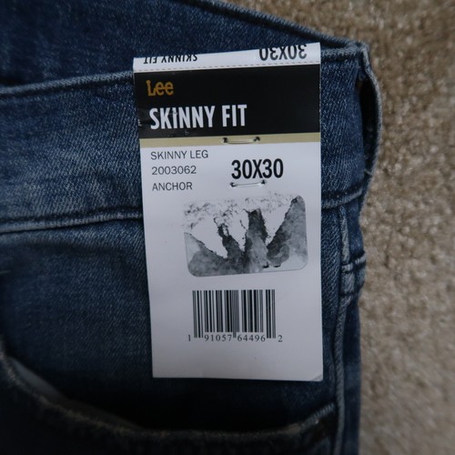 Lee Modern Series Skinny Jeans Men's 30x30 2003062 Anchor Blue New - Picture 3 of 8