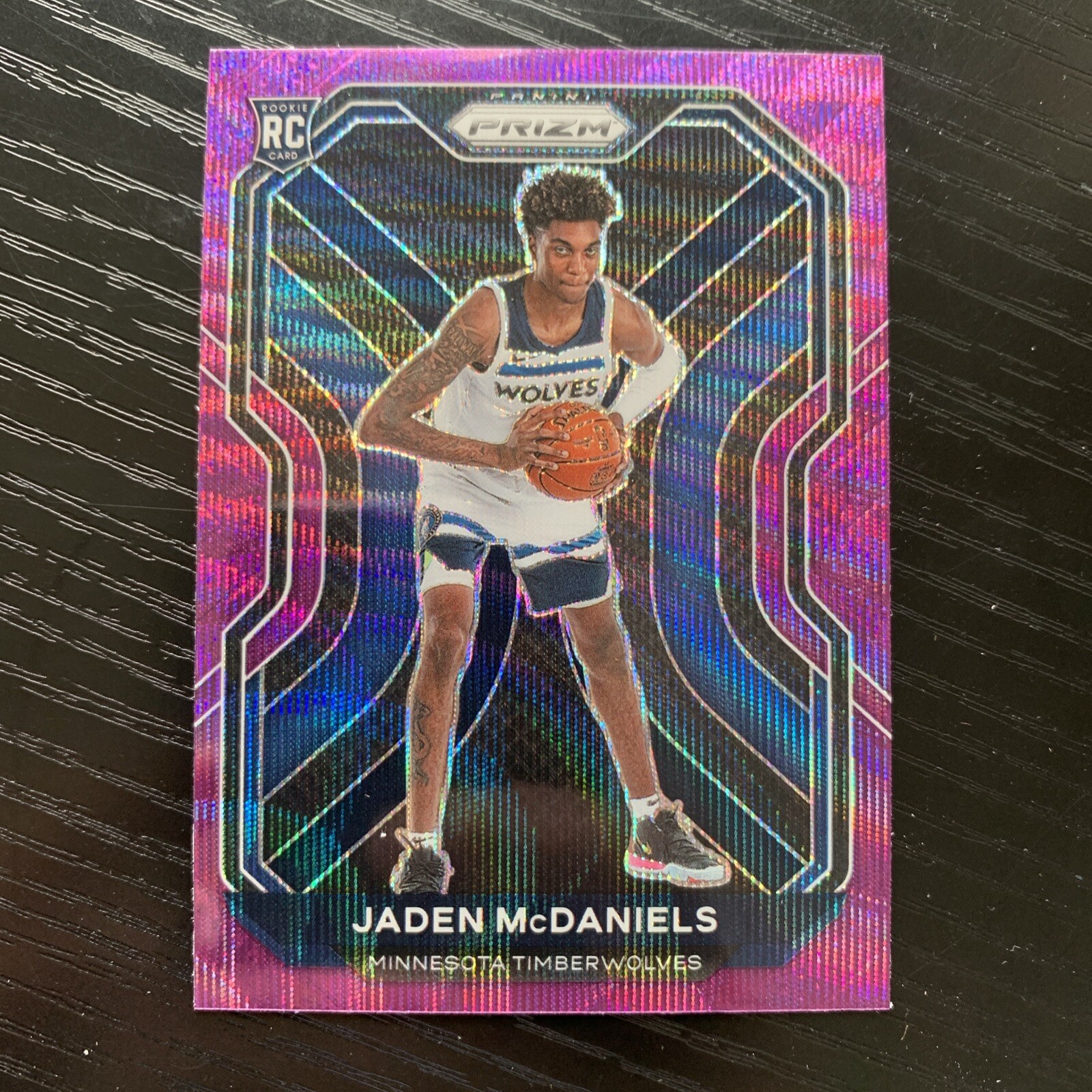 2020-21 Panini Prizm - Purple Wave Prizm #277 Jaden McDaniels (RC)