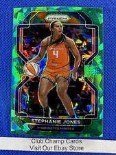 2022 #134 Stephanie Jones WNBA Panini Prizm Basketball Green Ice Prizm Mystics
