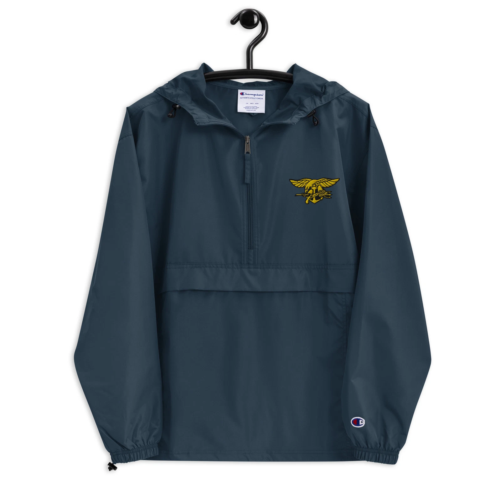 Navy Seals Embroidered Champion Packable Jacket