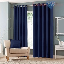Image of Luxury Thermal Blackout Curtains Eyelet Ring Top Curtains Optional Cushion Cover