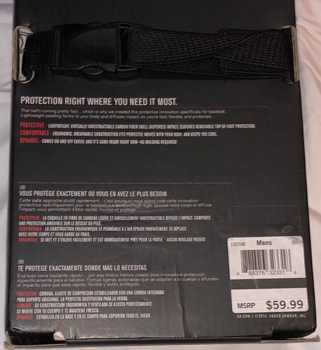 UNDER ARMOUR UA Batters Leg Guard Black White Baseball Sleeve NEW Sz ADULT Mens - Picture 4 of 5