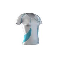 Skins Bio She Inspired Women's Cap Compression Top Large White/azure/emerald on sale Skins Bio She Inspired Women's Cap Compression Top Large White/azure/emerald on sale