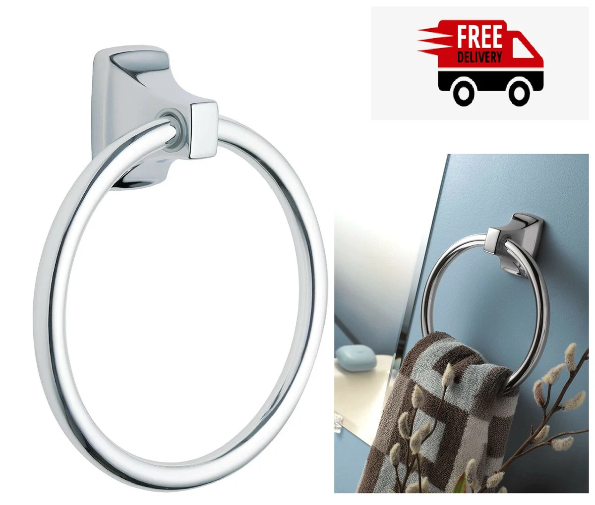 Moen contemporary towel ring sales
