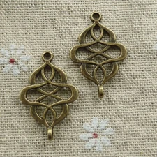 Free Ship 160 pcs Antique bronze nice connectors 28x18mm L-046