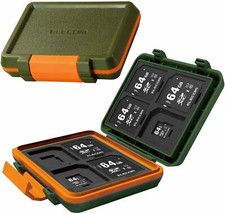 Elecom Memory Card Case SD8 Sheets MicroSD8 Pieces Storage Shock Resistant