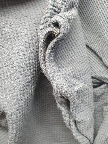 Pretty Little Thing Grey Playsuit UK4 US0 EU32 Waffle Textured Balloon Sleeves - Picture 4 of 16
