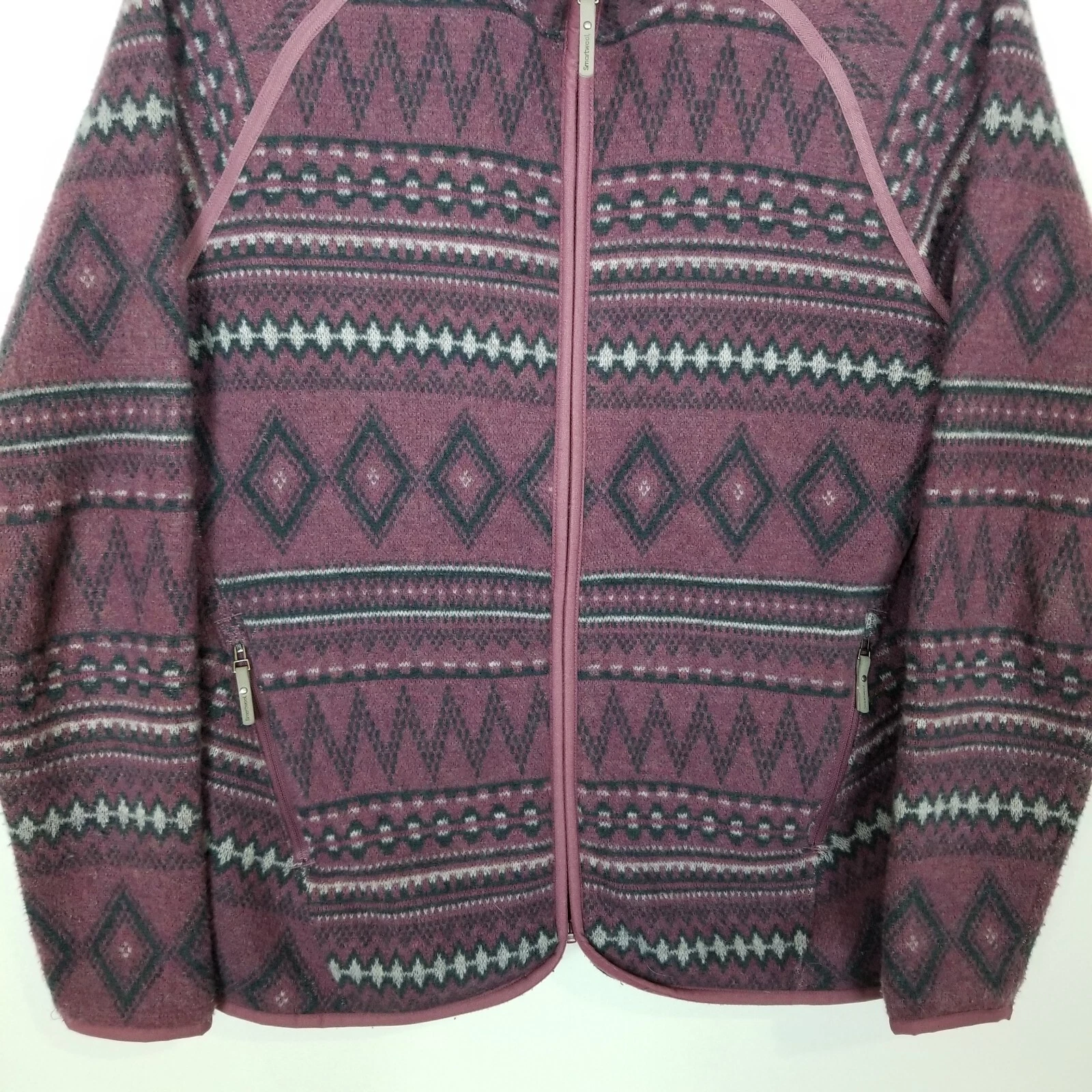 smartwool hudson trail fleece anorak zip up wool blend jacket