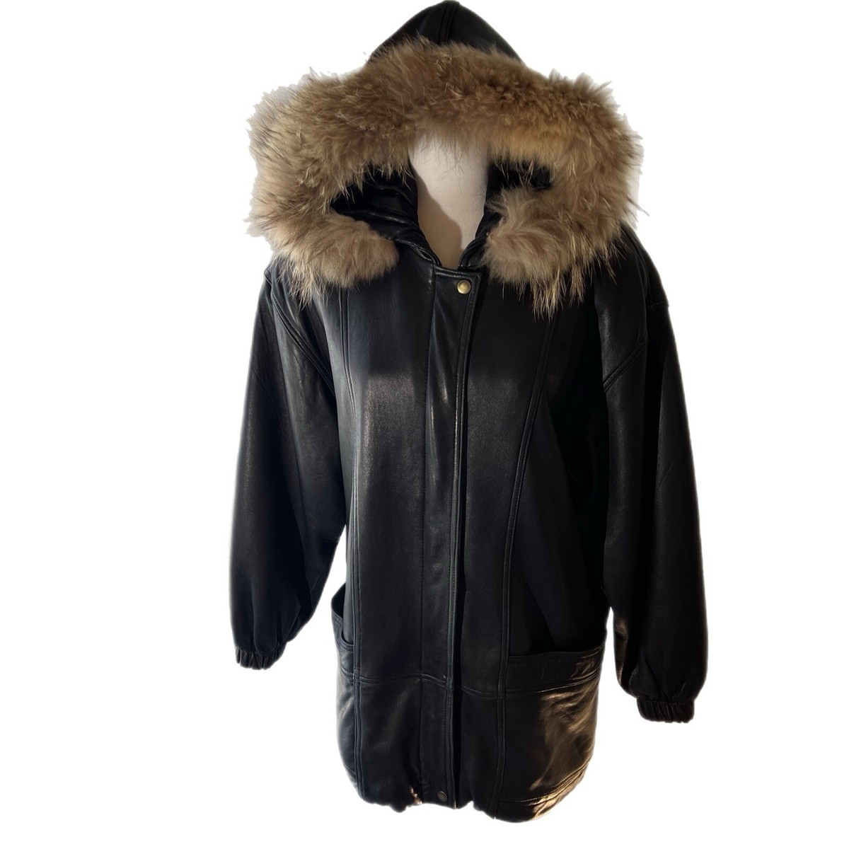 Fur Black Pelle Pelle Leather Jacket DONNA PELLE PELLE WOMENS