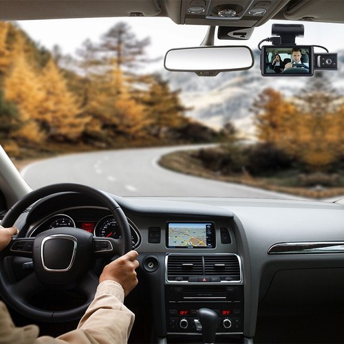 1080P Dual Lens Car DVR Driving Video Recorder Front And Inside Camera Dash Cam - Picture 2 of 12