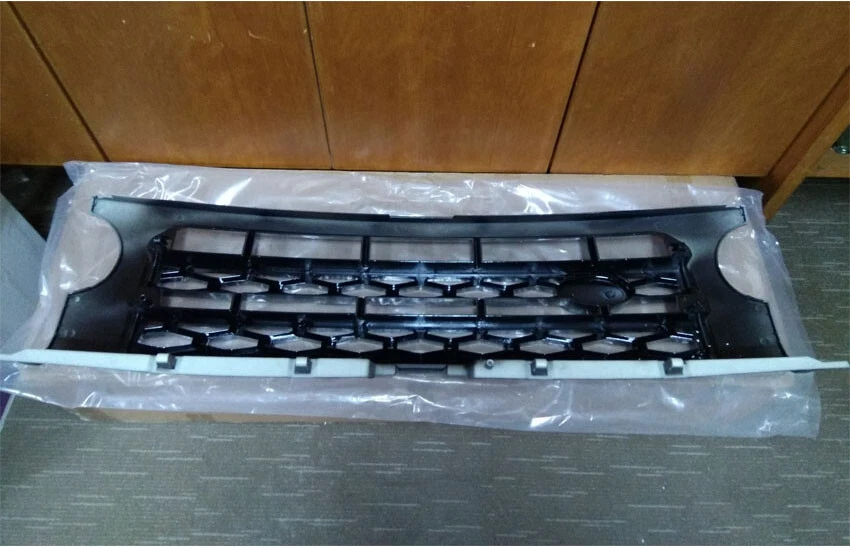 Malla de parachoques de rejilla delantera gris negra para Land Rover Discovery 3 LR3 2005-2009 Foto 4 de 4