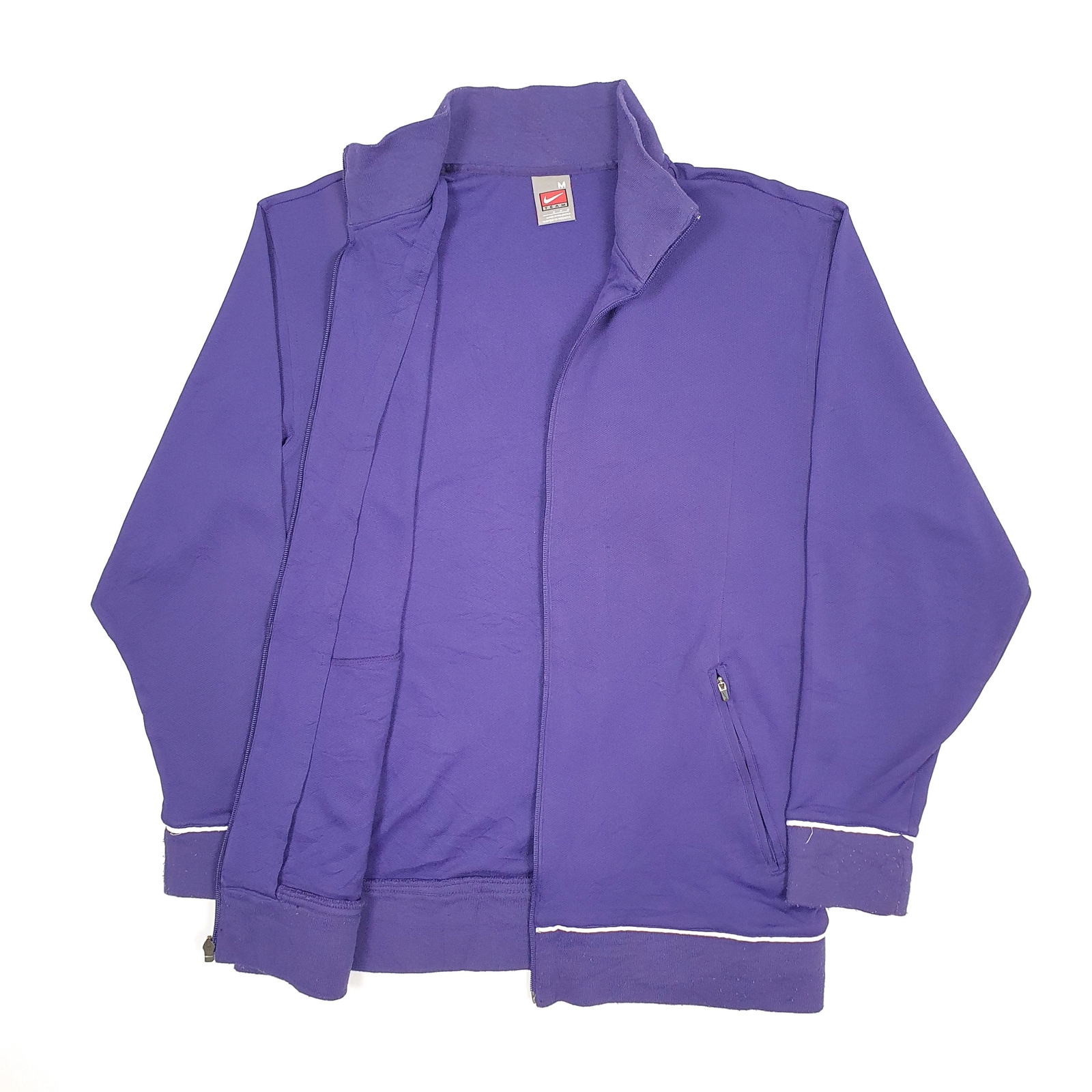 NIKE Full Zip Vintage 00s Team Jumper Sweatshirt Mens M image 2