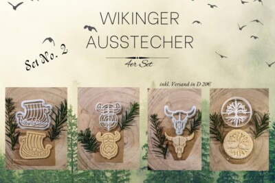 Wikinger Ausstecher 4er Set !