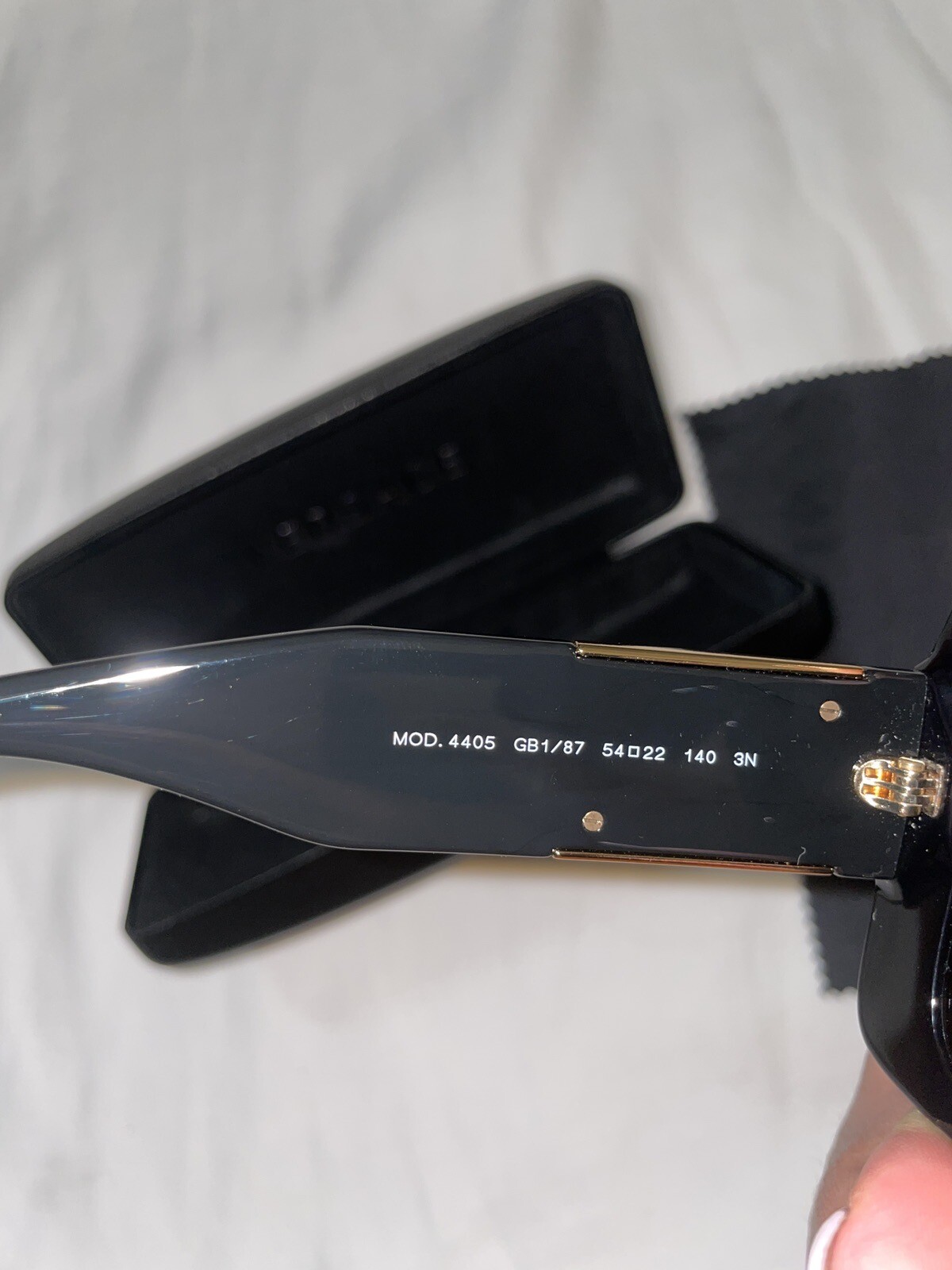 Versace Rectangle Sunglasses - Black/Grey Lens (V… - image 8