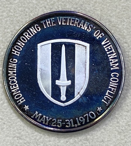 1970 Vintage Medaille Homecoming Honoring Veterans Of Vietnam .999 Silber seltene Münze - Bild 6 von 10