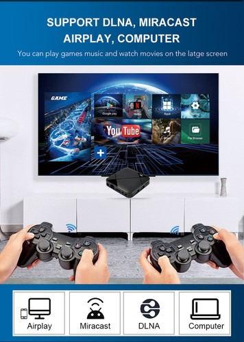 M8 Mini tv box S905 Video Game Console Android 10 7000 Games 4G WiFi 4K 64GB - Picture 6 of 11