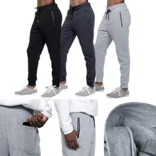 3PACK Men's Slim Fit Joggers - Stretch Elastic Waist Casual Pants for Daily Wear
