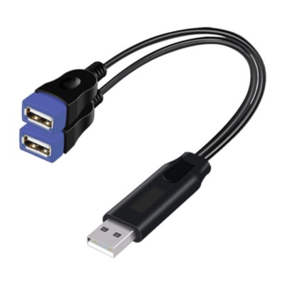 USB Y Adapter USB Splitter for Convenient Keyboard Mouse Device Connection