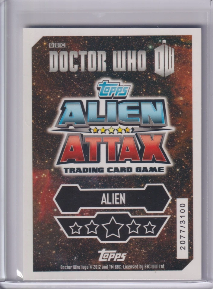 DR DOCTOR WHO TOPPS ALIEN ATTAX 50TH ANNIVERSARY THE OOD COSTUME RELIC CARD - Image 2 of 2