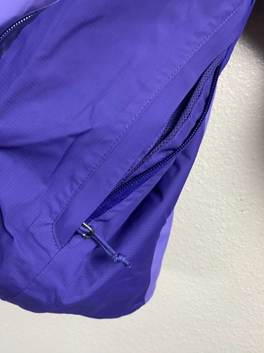 LL Bean Womens Purple Rain Anorak Waterproof Hooded Jacket Sz Medium Colorblock - Picture 14 of 16