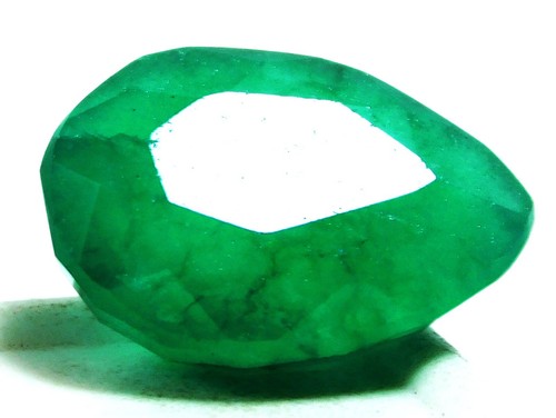 Natural 21.35 Cts Pear Cat Green Colombian Emerald Loose Gemstone R6216