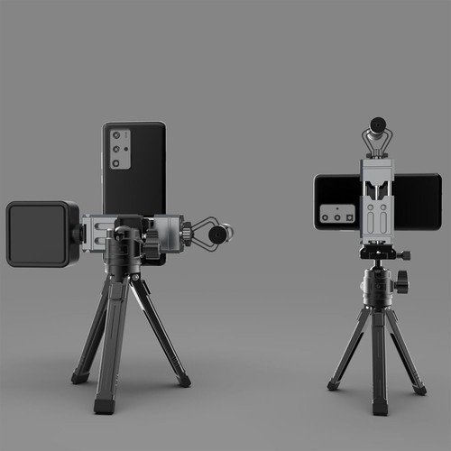 Cell Phone Mount Holder Adapter for Tripod Stand Mount with Cold Shoe Arca Swiss - Picture 3 of 12