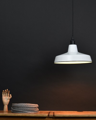 Classic Retro Vintage Industrial Factory Enamel Shade Lampshade Steel Pendant - Picture 20 of 49