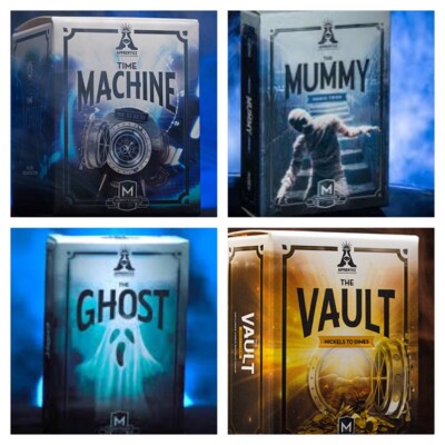 Apprentice Magic - The Mummy,Ghost,Vault & Time Machine All 4 Magic Tricks Boxed