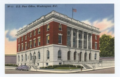 Post Office Washington North Carolina Postcard